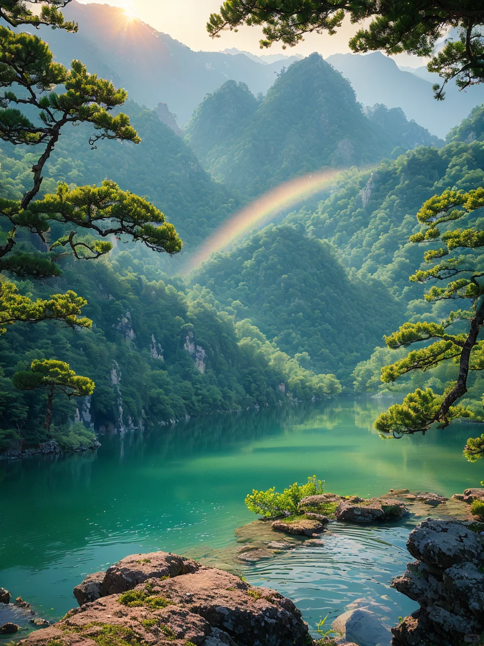 朝晖暖山河