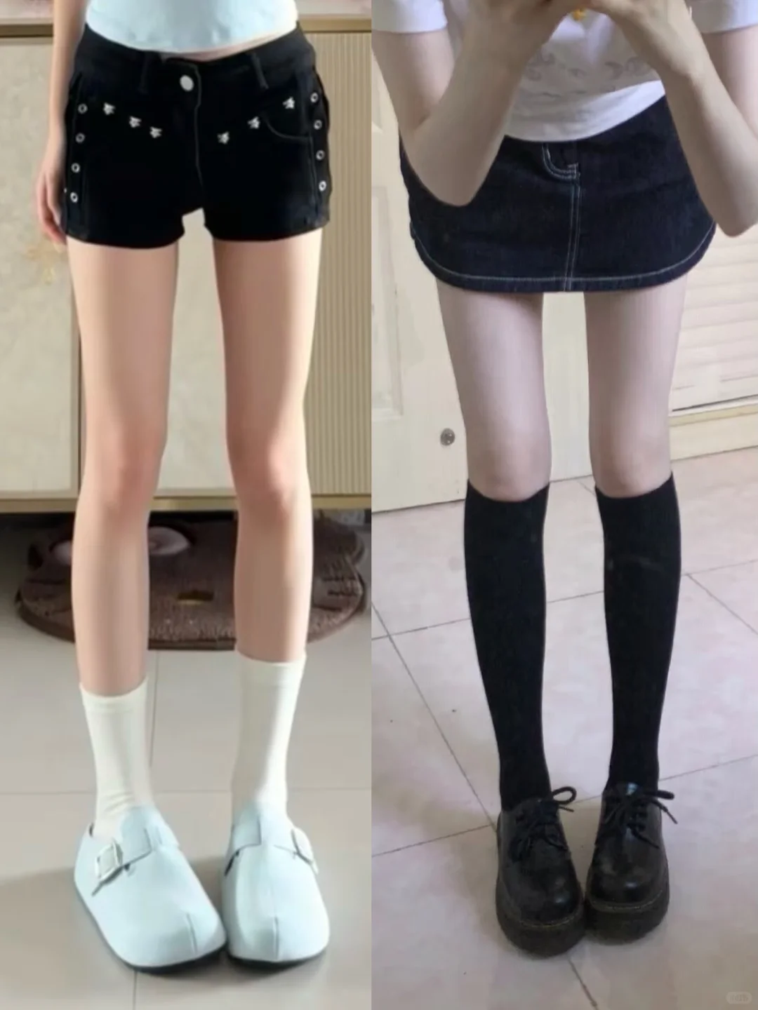 穿过膝袜or小腿袜？