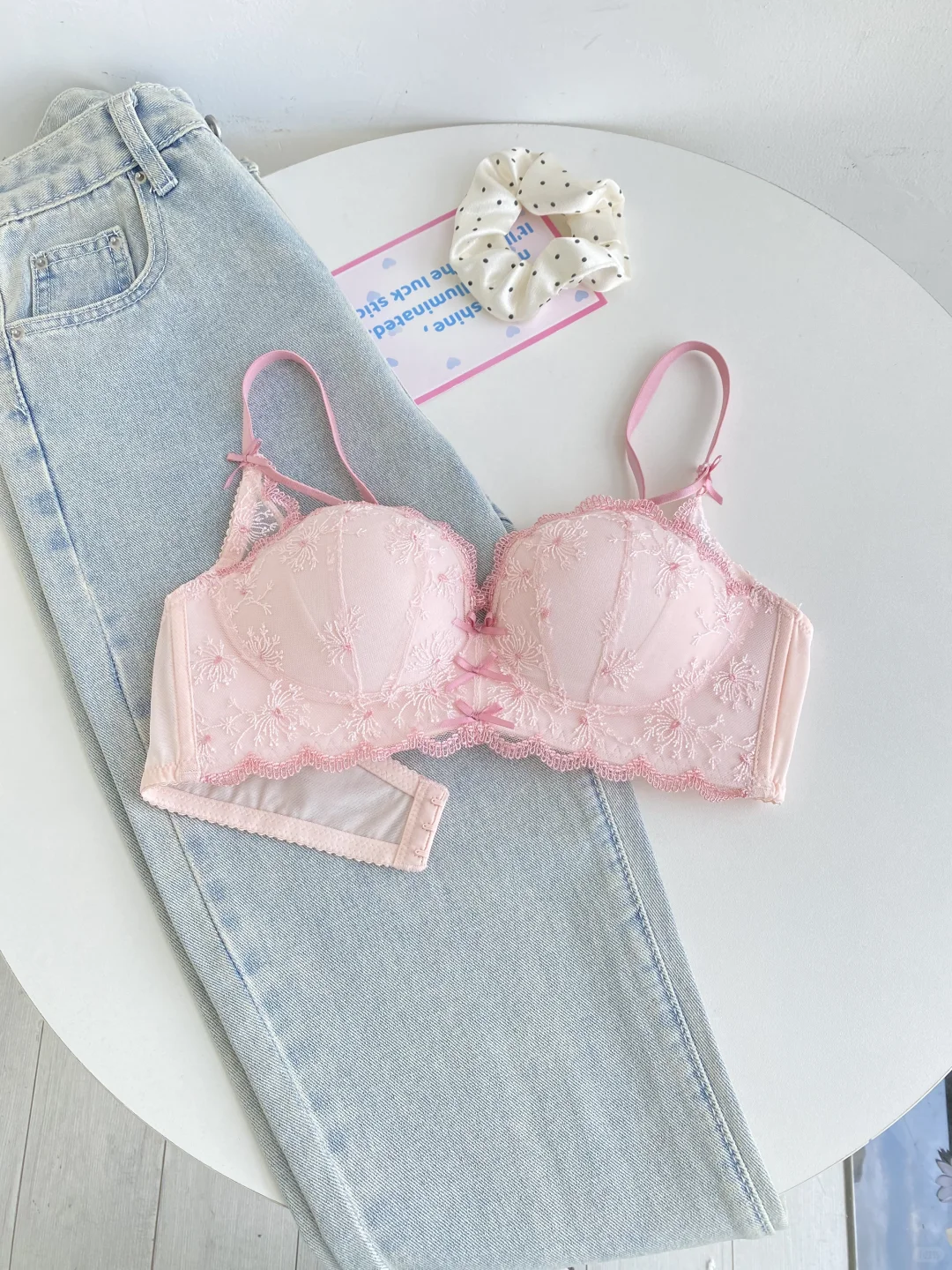 你们催的粉色上身来了!嗲里嗲气的漂亮bra