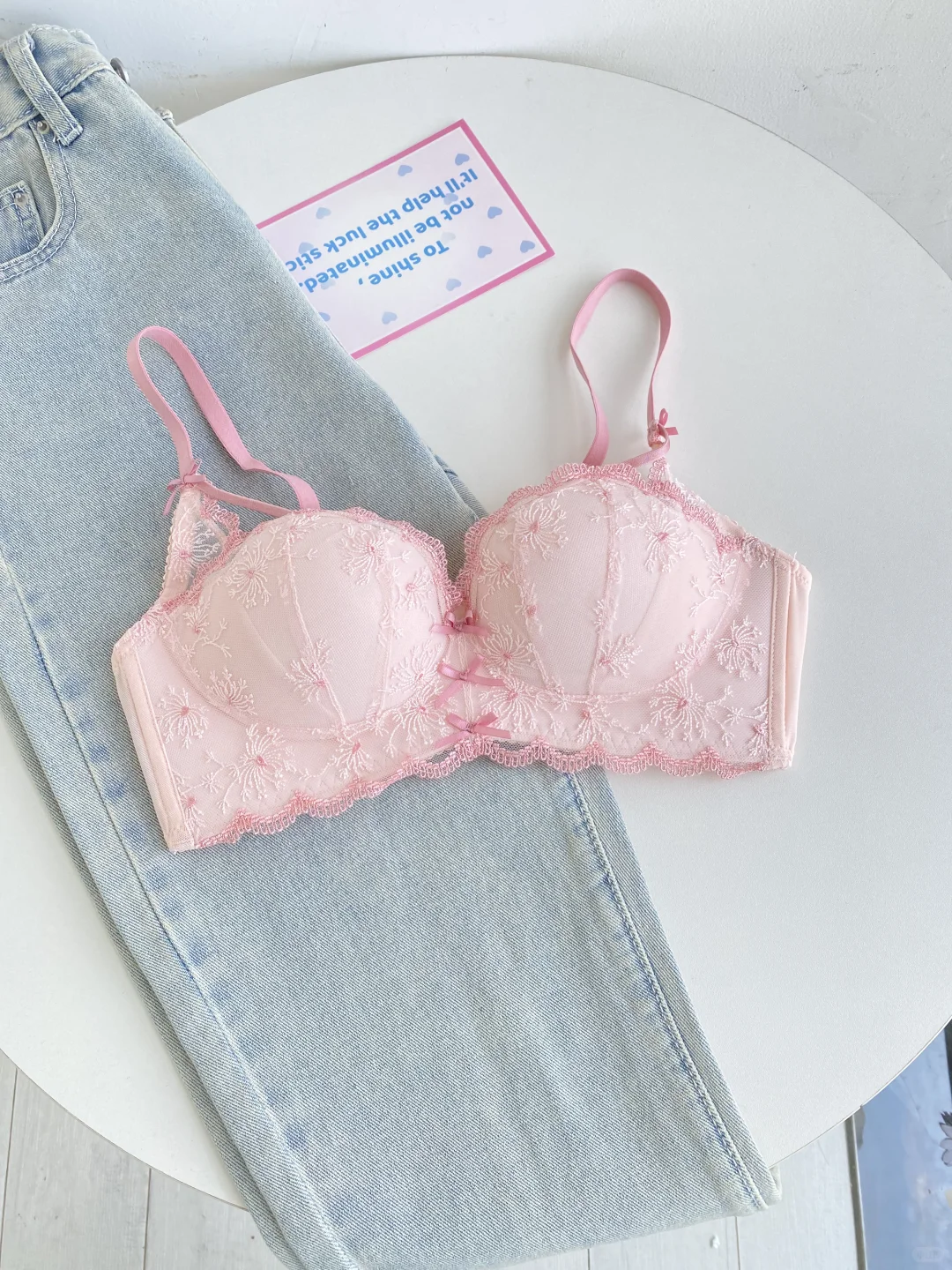 你们催的粉色上身来了!嗲里嗲气的漂亮bra