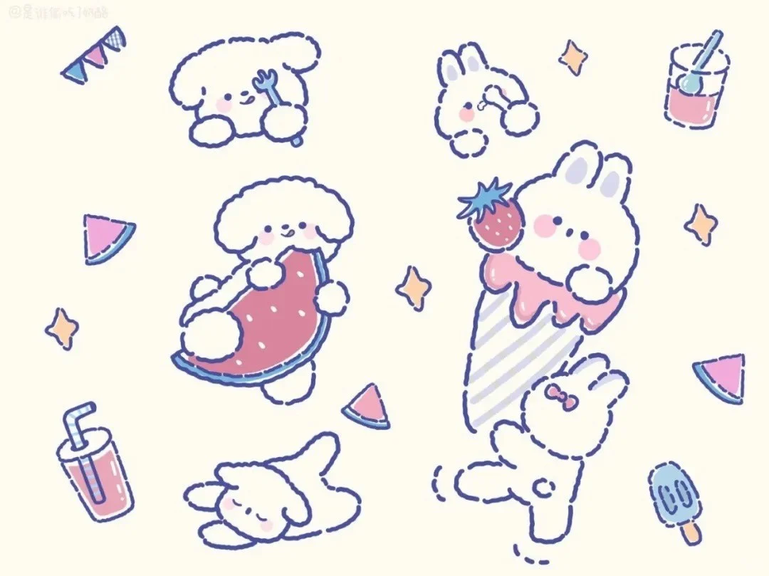 🌈超可爱的插画iPad锁屏壁纸 电脑壁