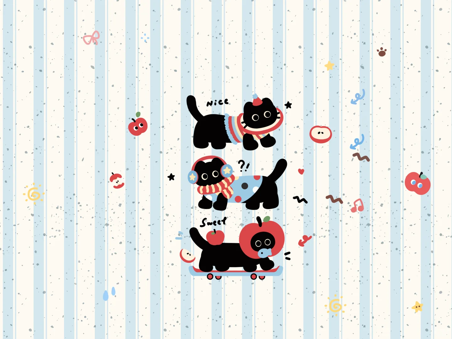 黑猫ipad壁纸大合集来啦！🍎✨太可爱啦～