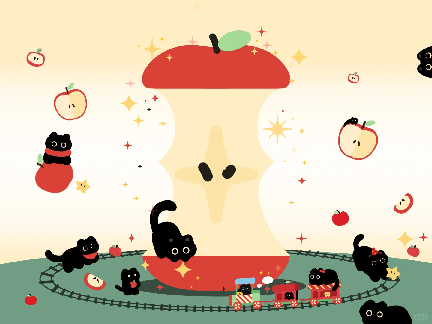 黑猫ipad壁纸大合集来啦！🍎✨太可爱啦～