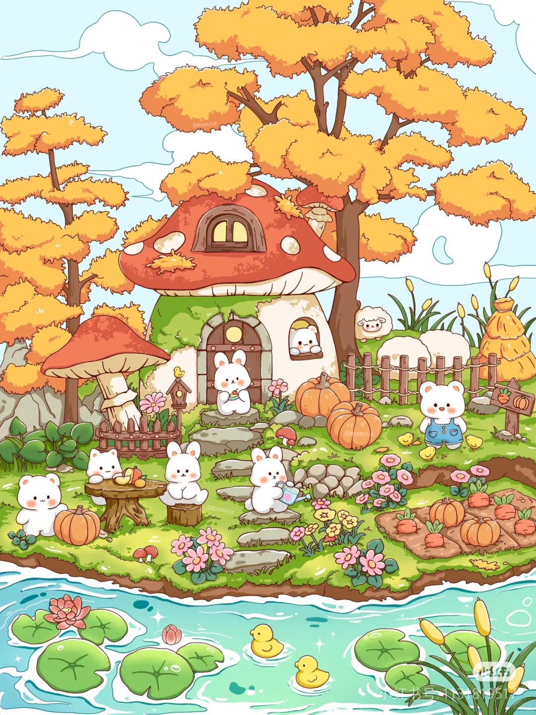 可爱插画壁纸～