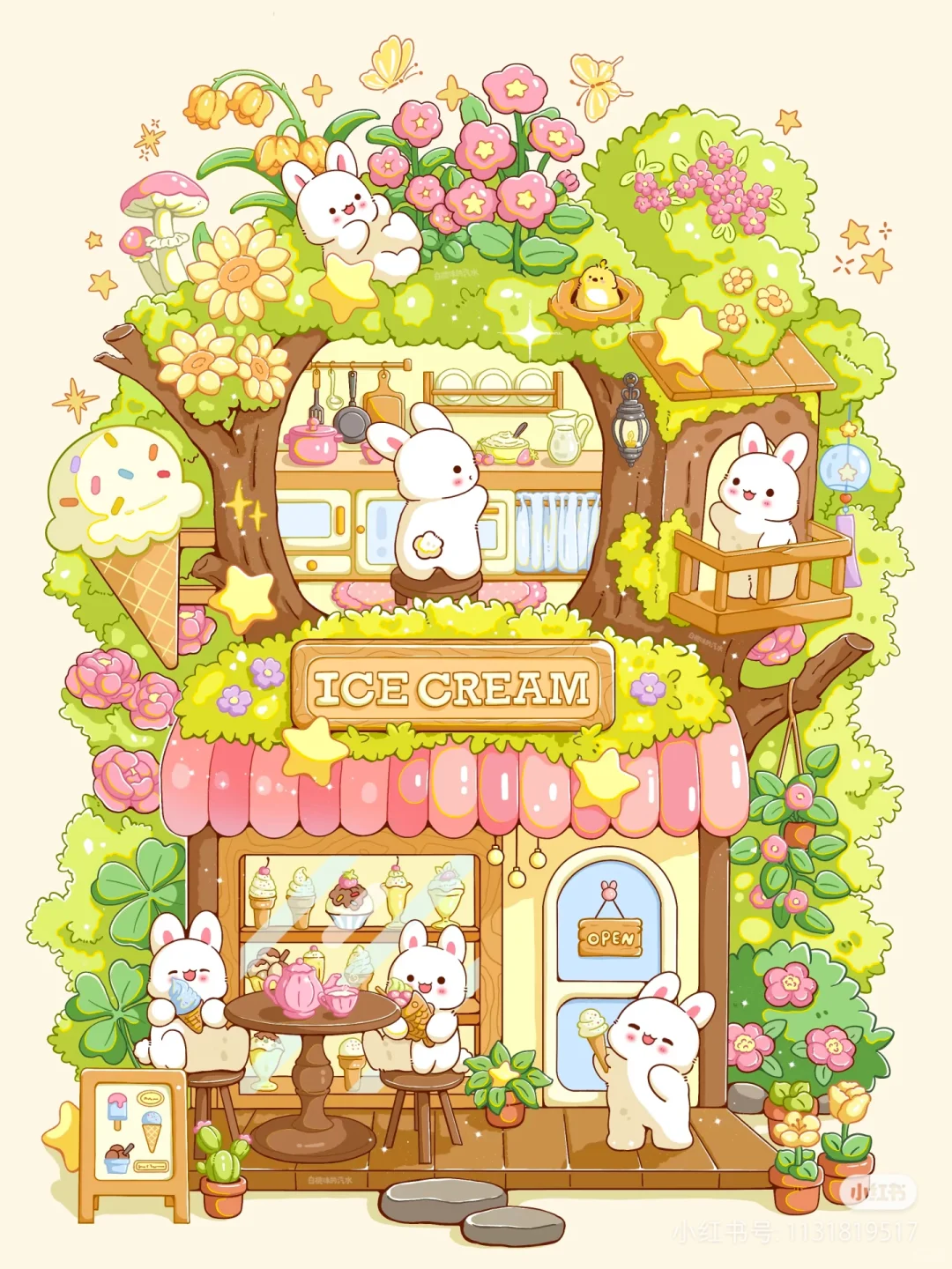可爱插画壁纸～