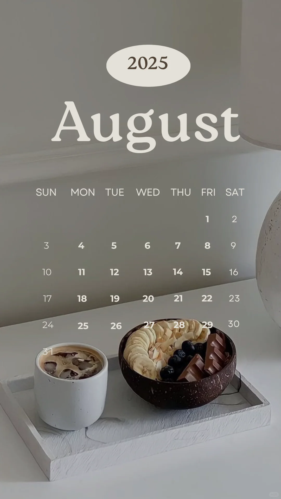 8月限定｜療癒月曆📅