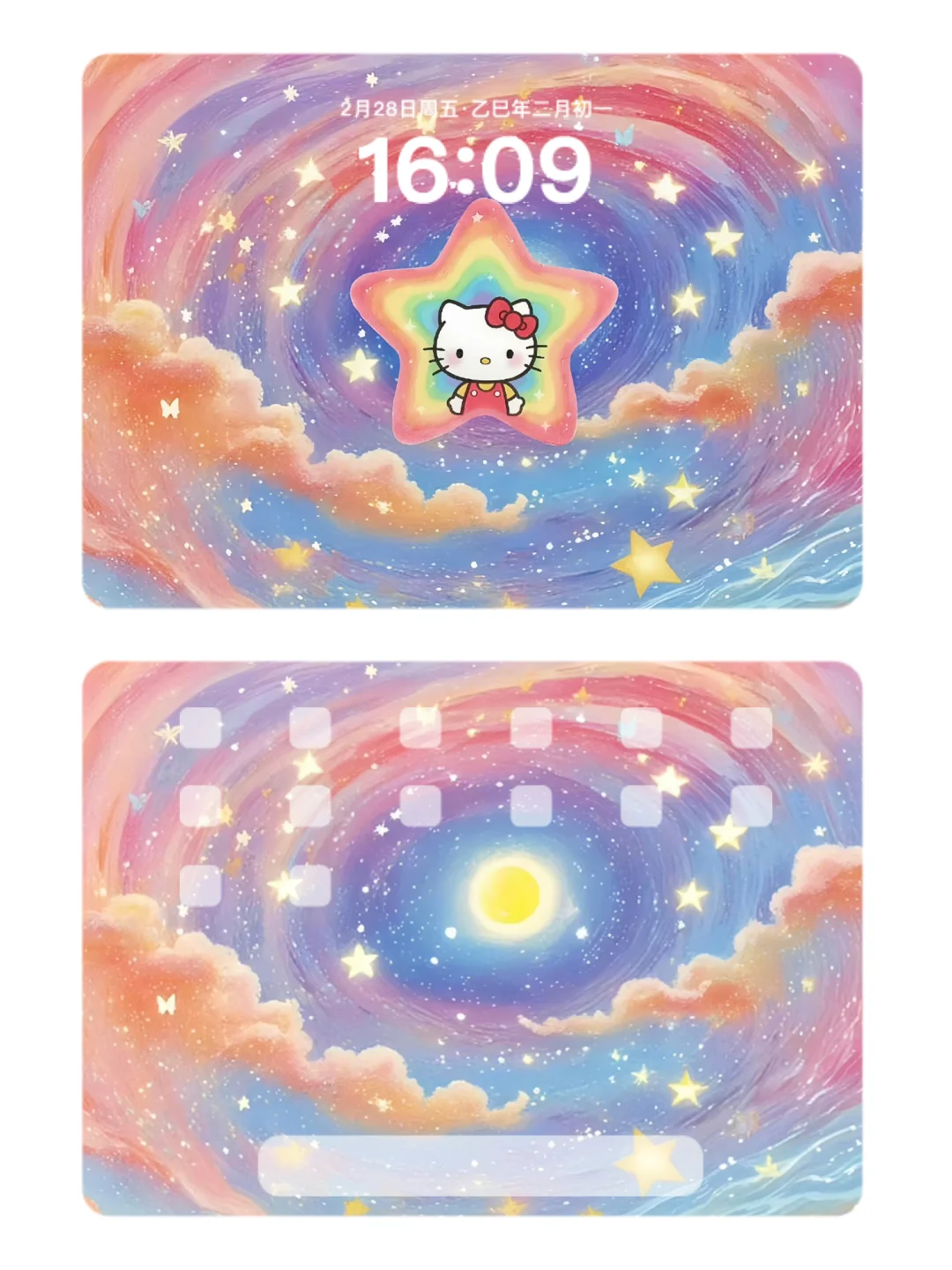 Hello Kitty ipad 壁纸，超好看！