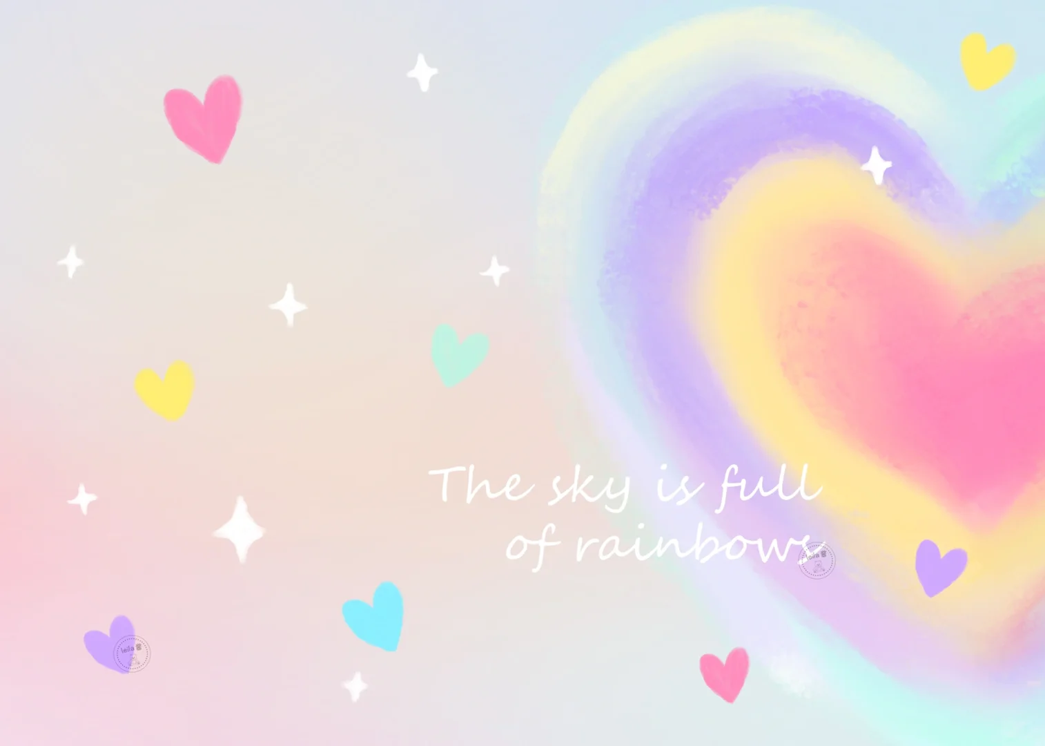壁纸|ipad 壁纸套图渐变彩虹🌈