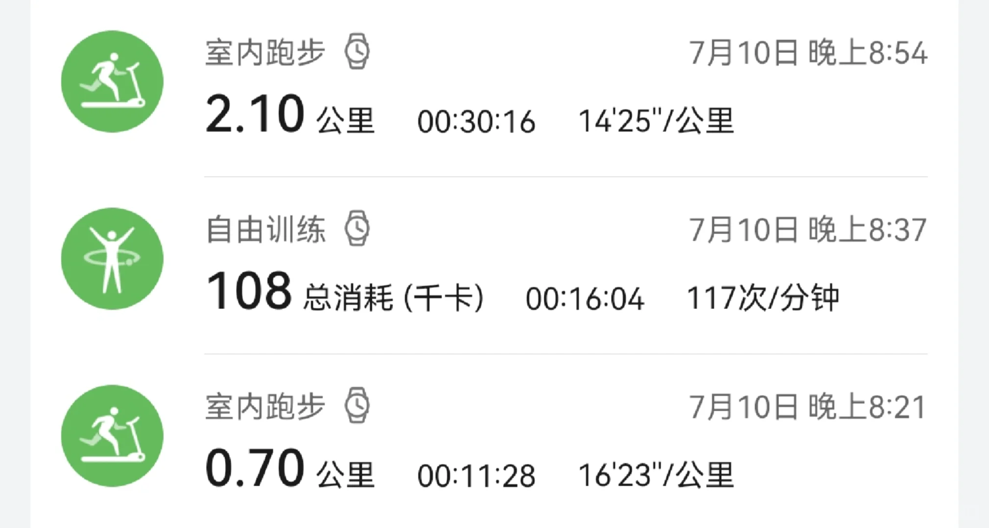 今天的运动我做到了！🏃‍♂️