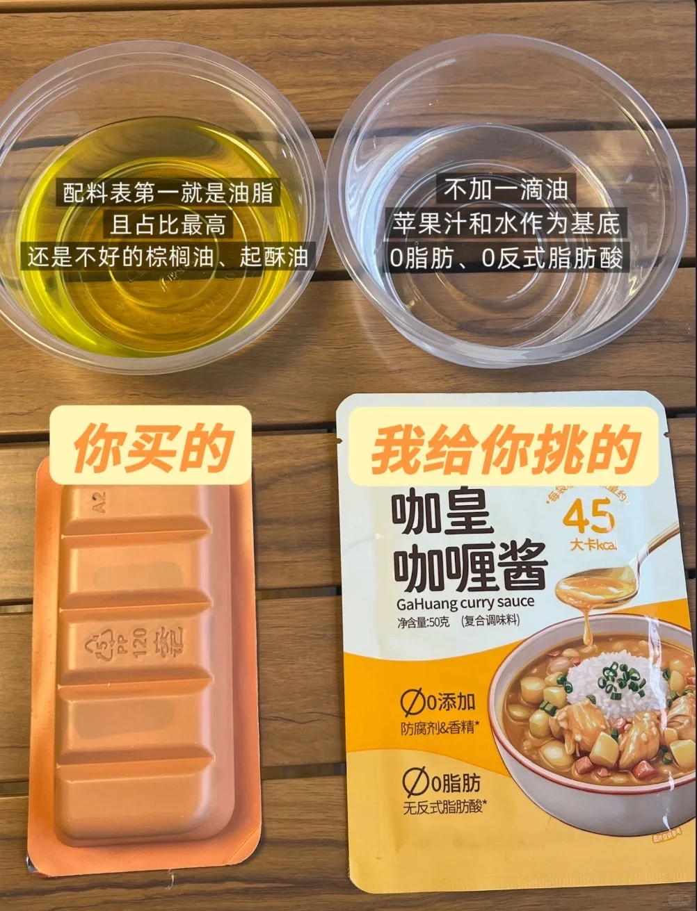 自律女孩⚠️注意咖喱块，200大卡的热量炸弹