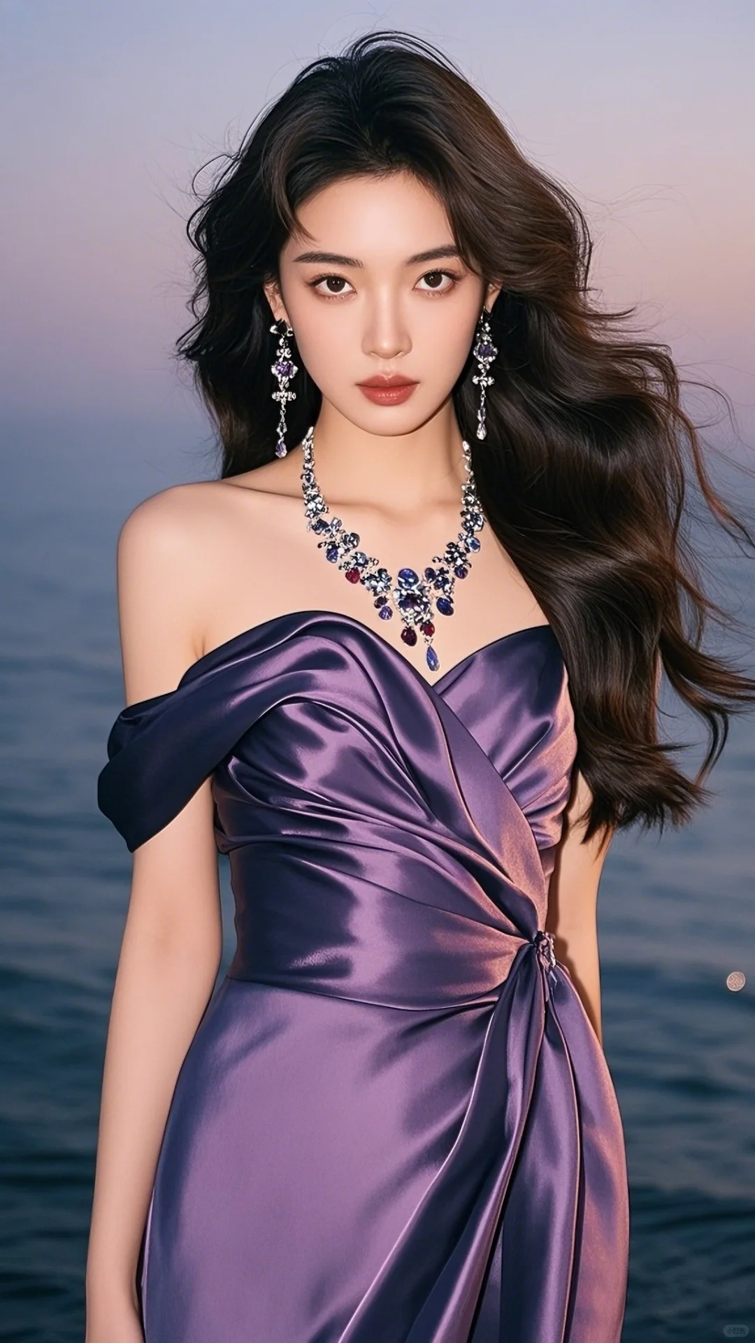 高清美女图片💫紫色礼服之美💫