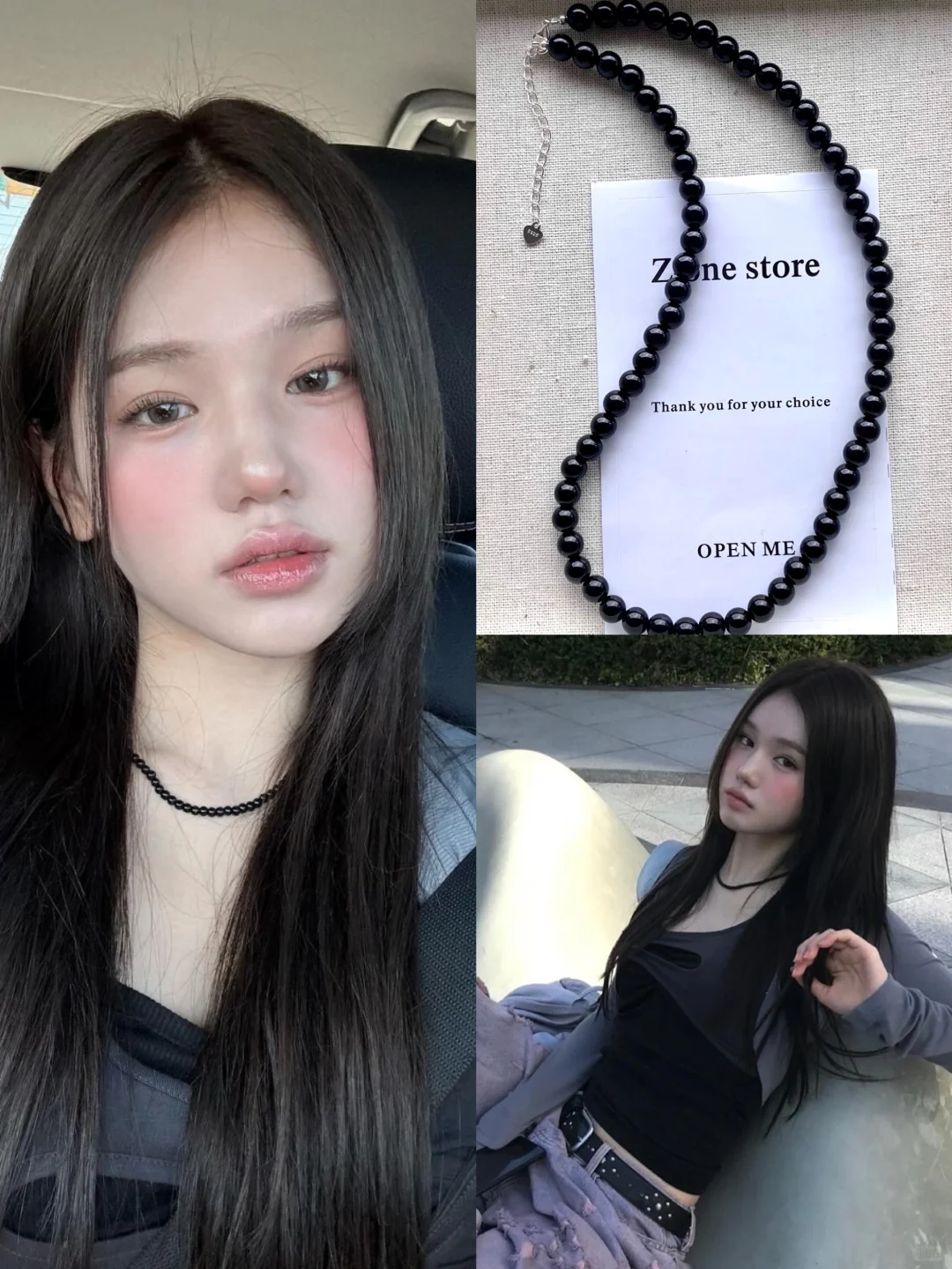 ⚫️Share｜韩女同款天然黑玛瑙项链‼️✨