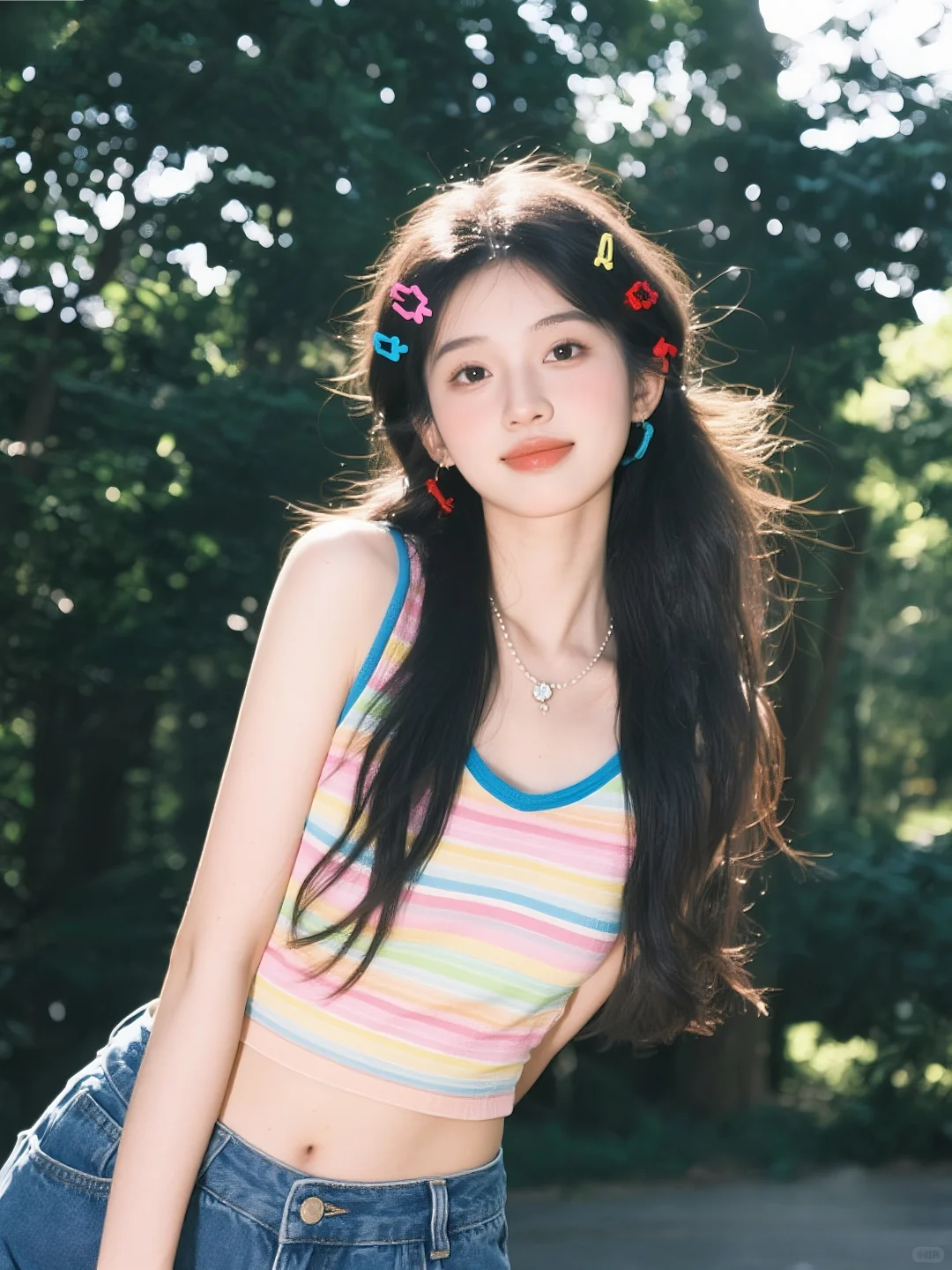 🌿【夏日森林多巴胺少女|元气出游照】✨