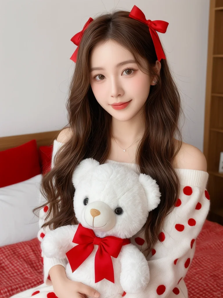 红色波点❤️AI女生头像