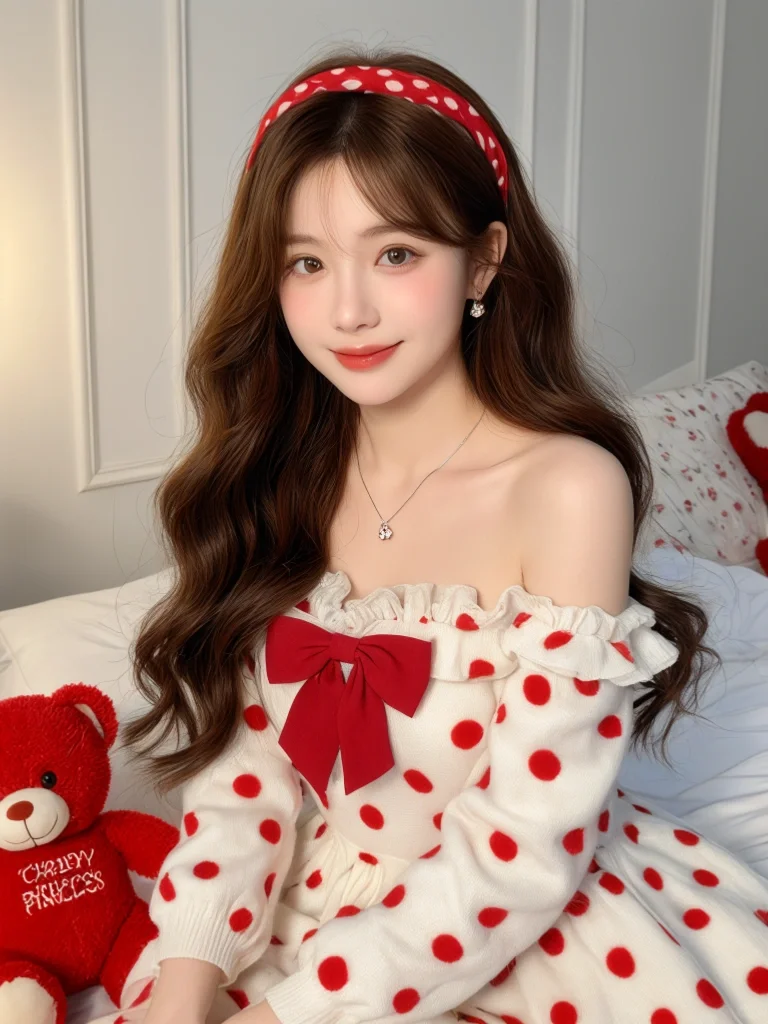 红色波点❤️AI女生头像