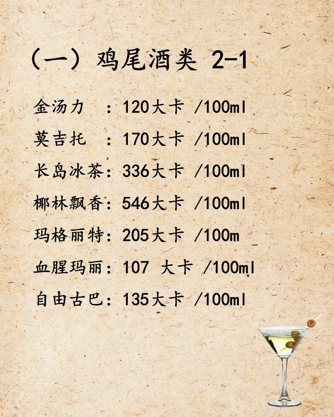 漂亮女酒鬼减脂期都看这个｜45种酒热量排行