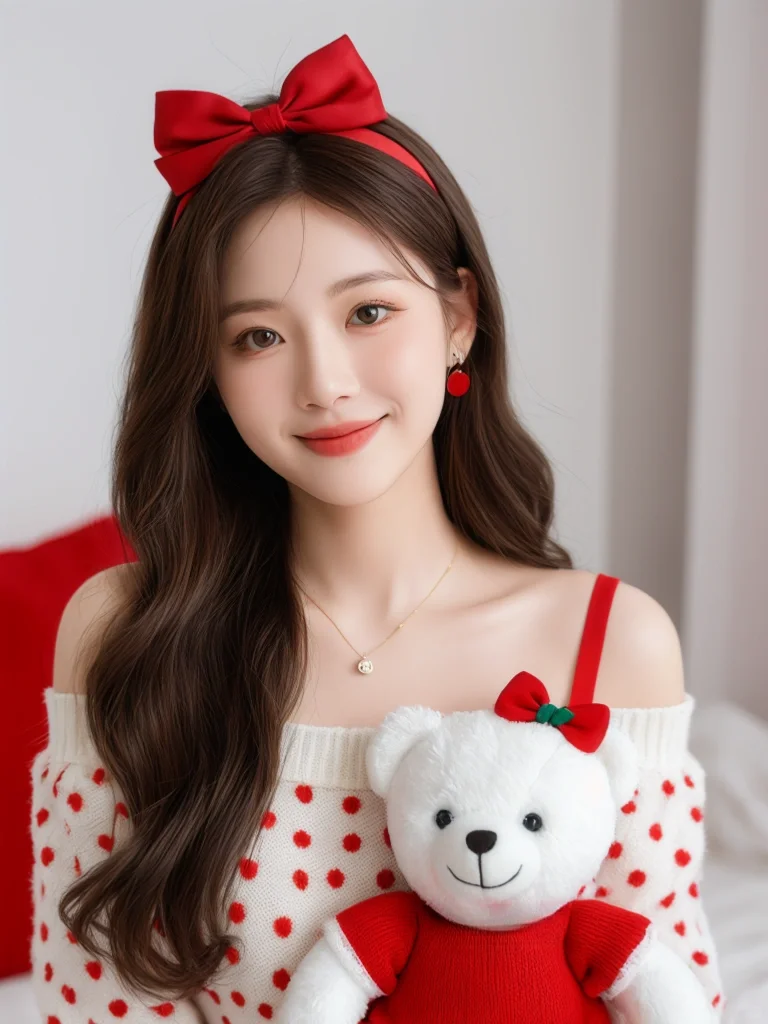 红色波点❤️AI女生头像