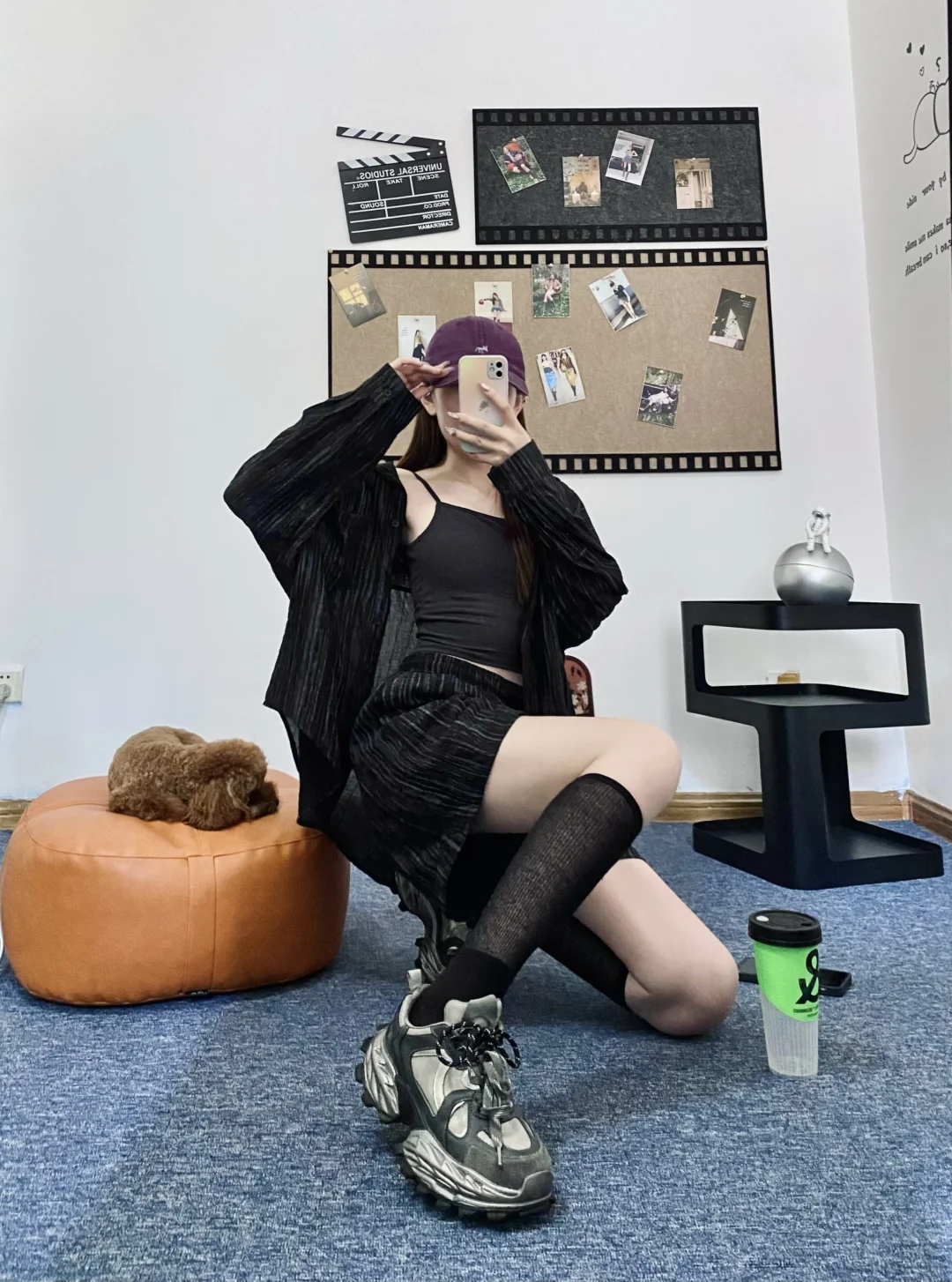 我要把这黑色小腿袜焊在腿上！