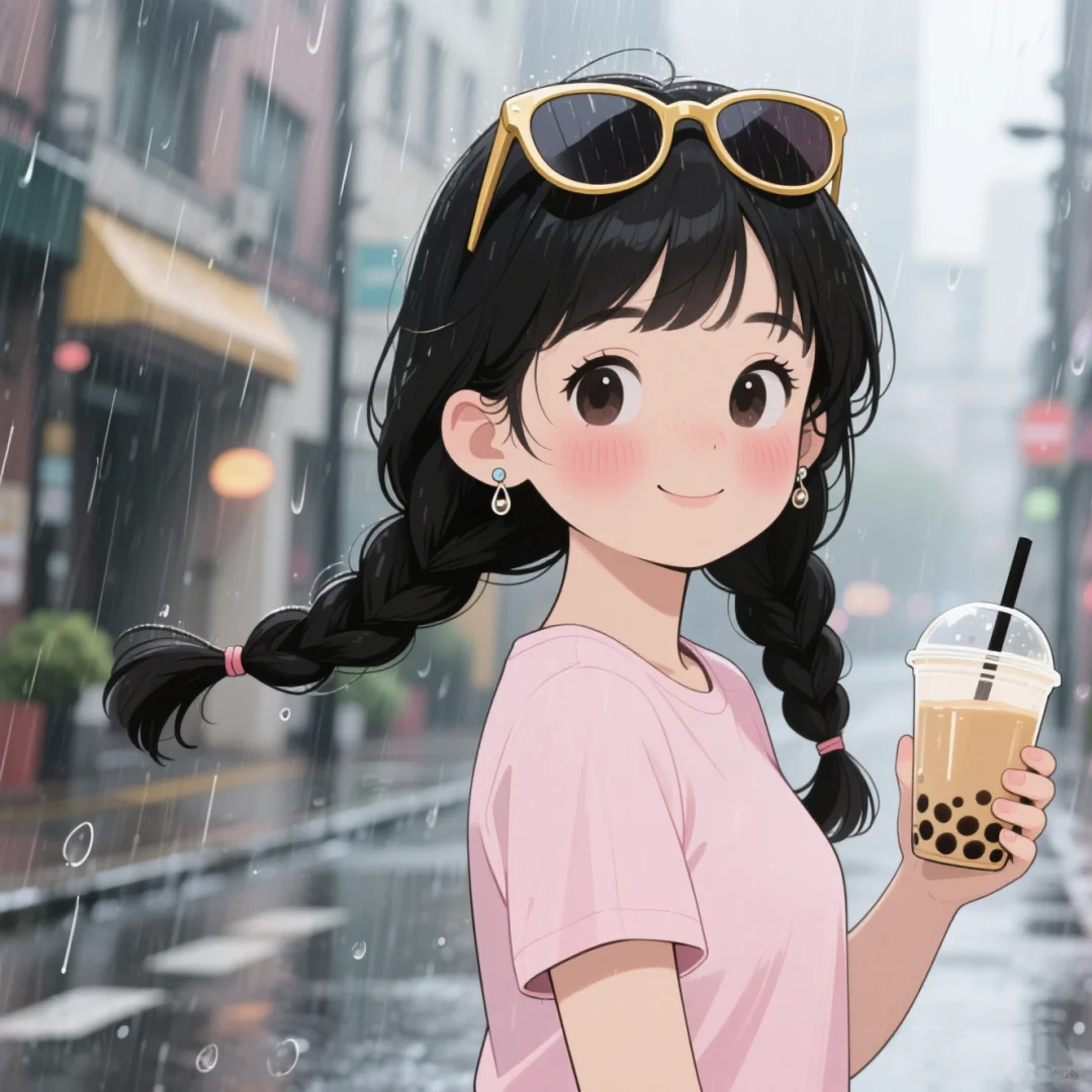 ✨夏日街拍甜妹暴击！奶茶和麻花辫我都要～