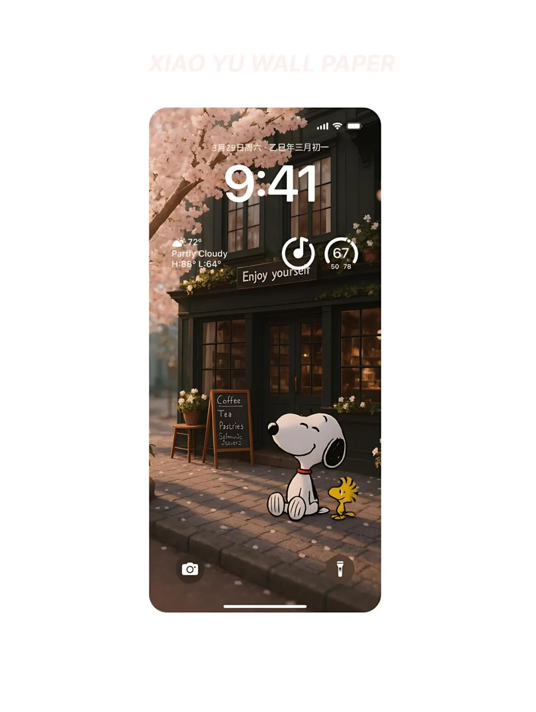 这份Snoopy春日限定壁纸请查收 🌸️ 