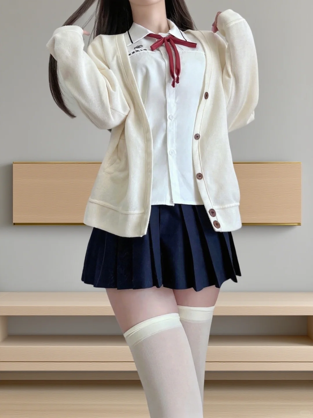 jk女孩的白色奶呼感穿搭！