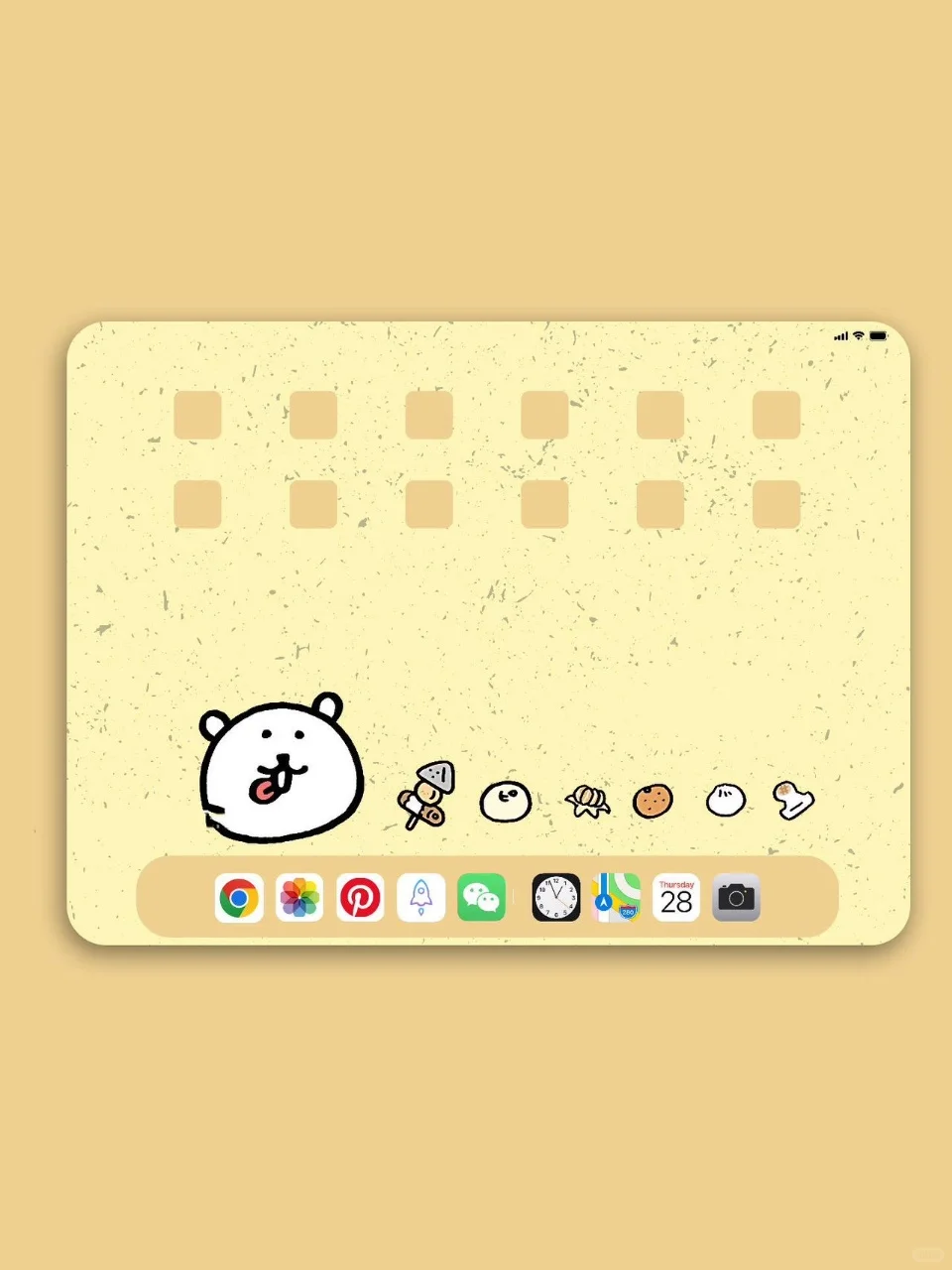 自嘲熊iPad壁纸｜可爱の不止零食