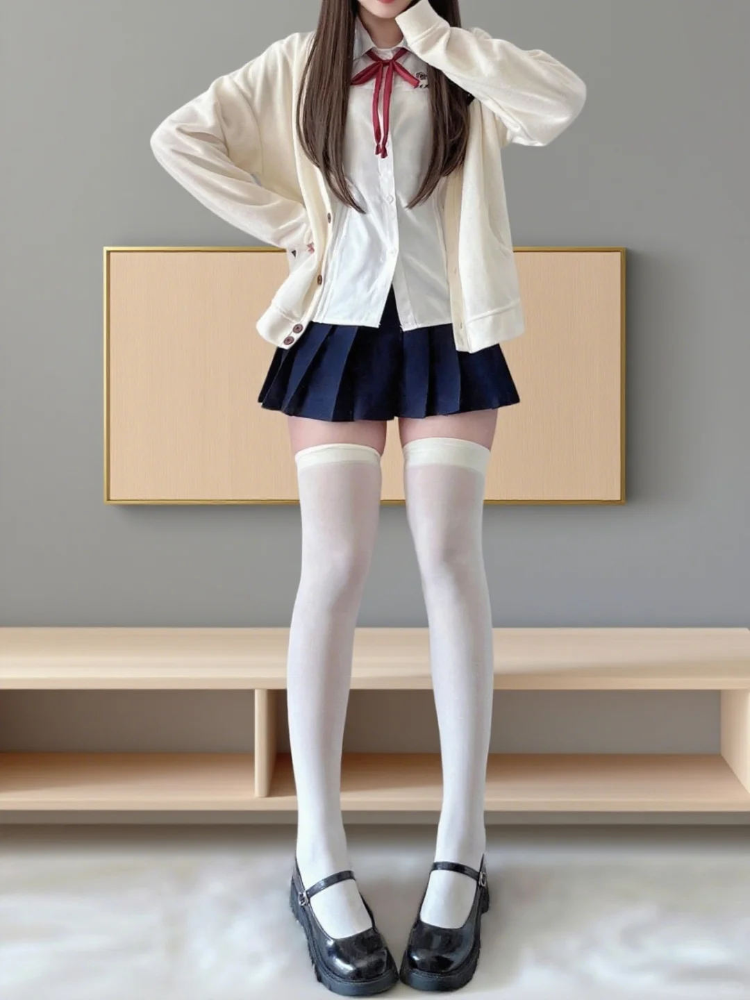 jk女孩的白色奶呼感穿搭！