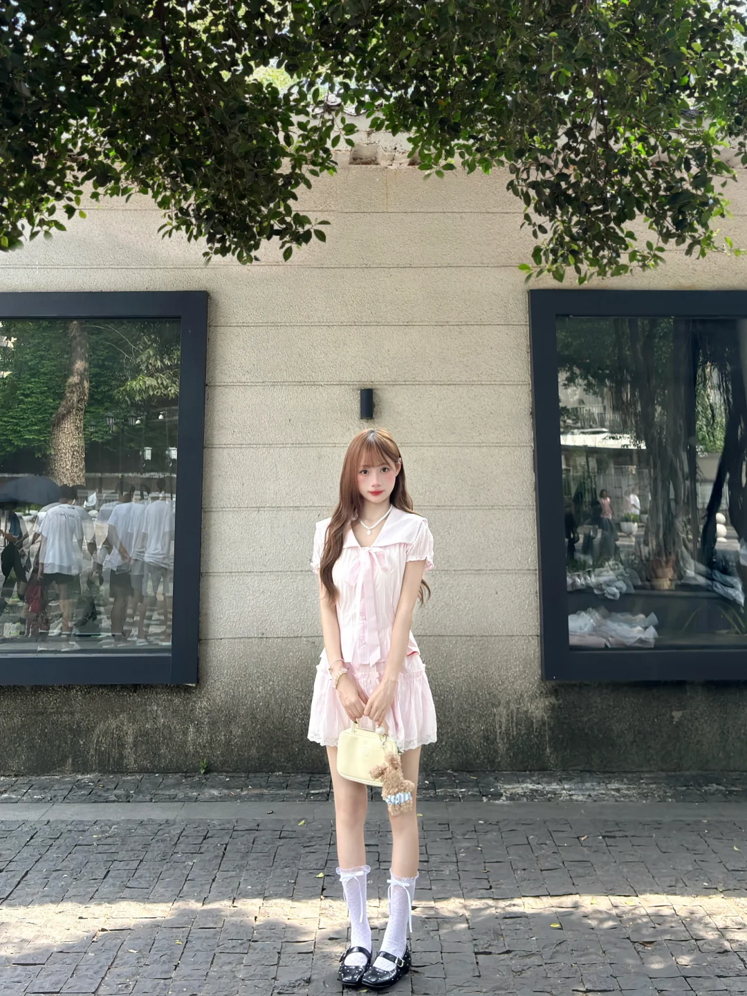 花小钱做大美女附🔗粉色蝴蝶结套装好甜美🥰