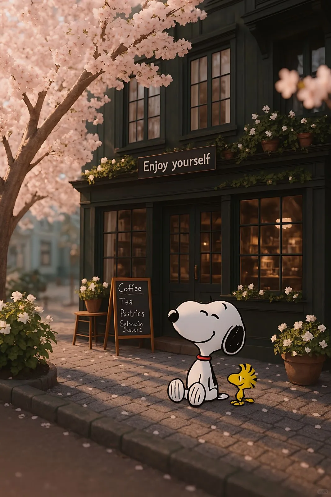 这份Snoopy春日限定壁纸请查收 🌸️ 