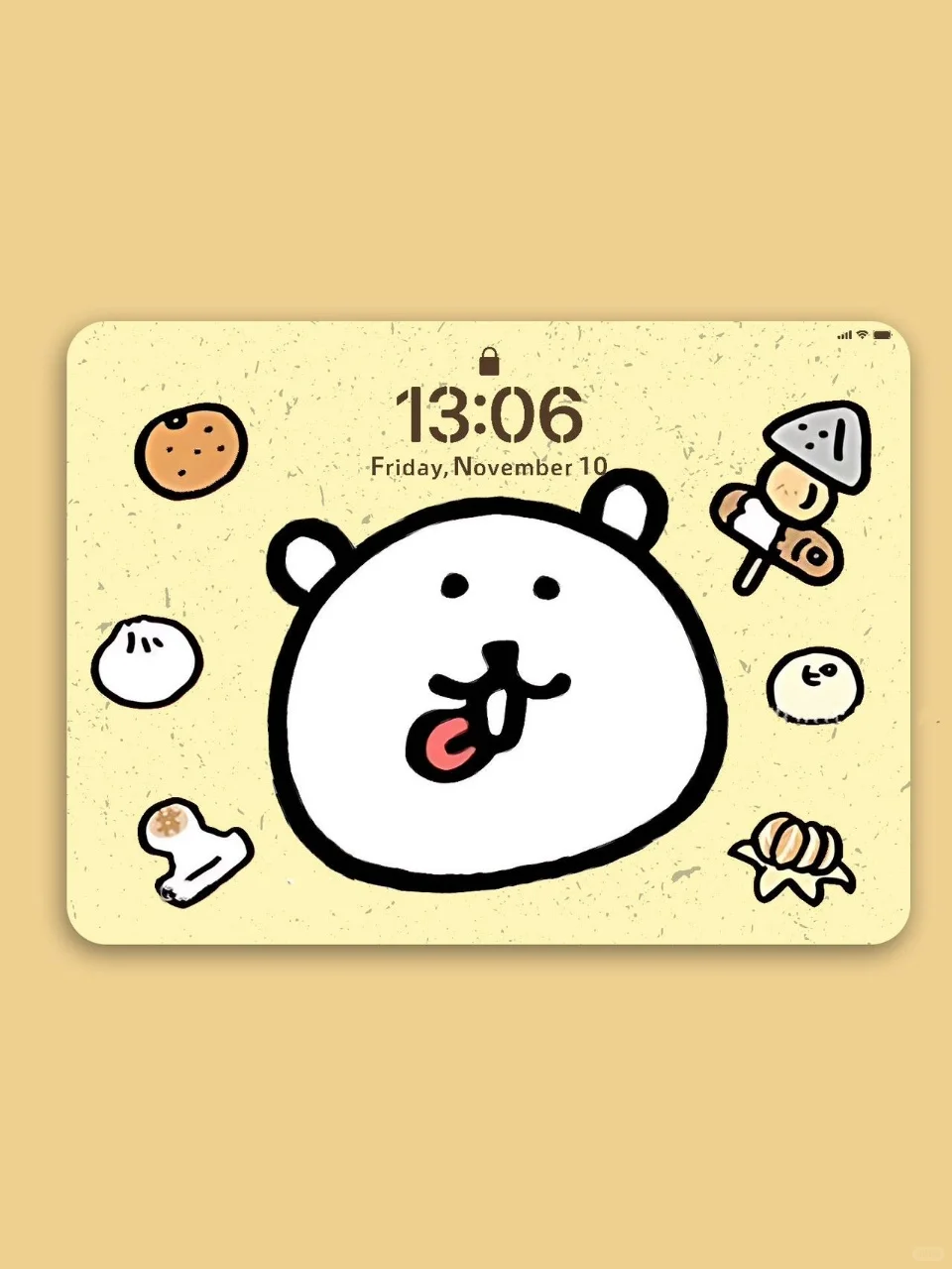 自嘲熊iPad壁纸｜可爱の不止零食
