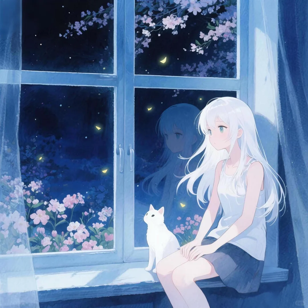 女漫｜在夏夜看萤火虫的少女🌙