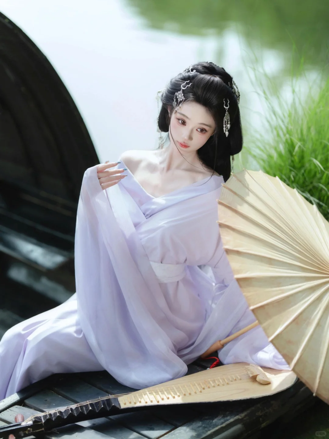 总有些清风入梦·天津夏日清冷感汉服妆造