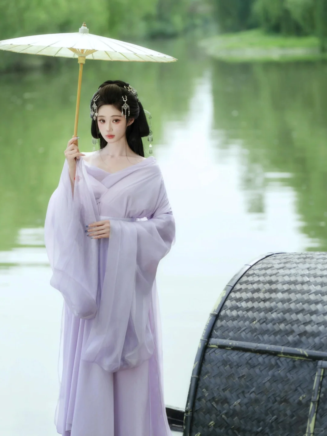 总有些清风入梦·天津夏日清冷感汉服妆造
