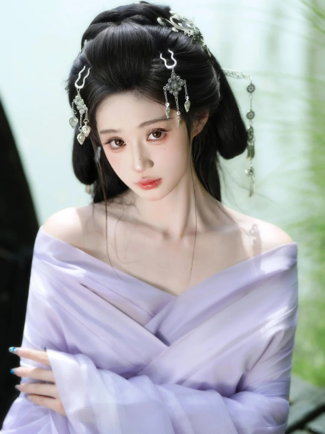总有些清风入梦·天津夏日清冷感汉服妆造