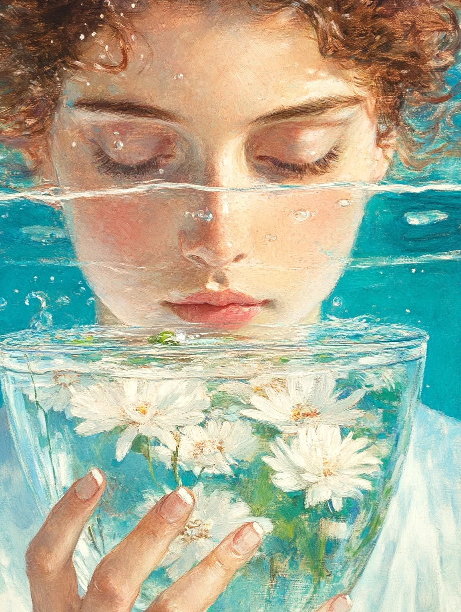 油画｜水中有诗