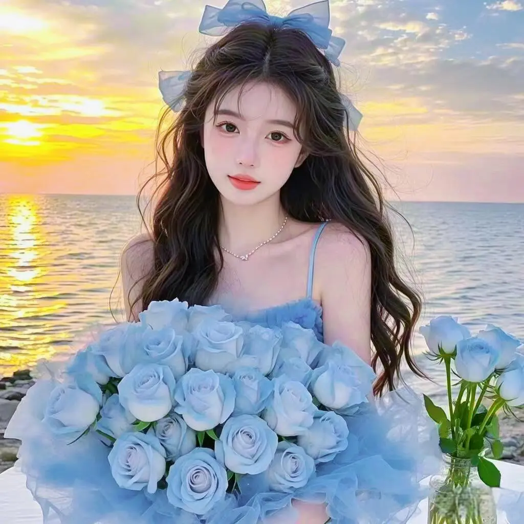 头像‖蓝色系唯美女头