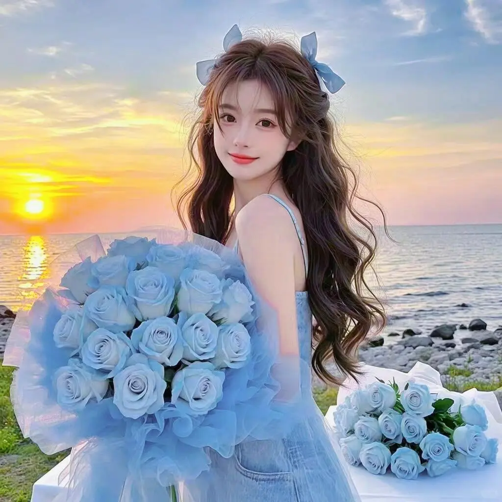 头像‖蓝色系唯美女头