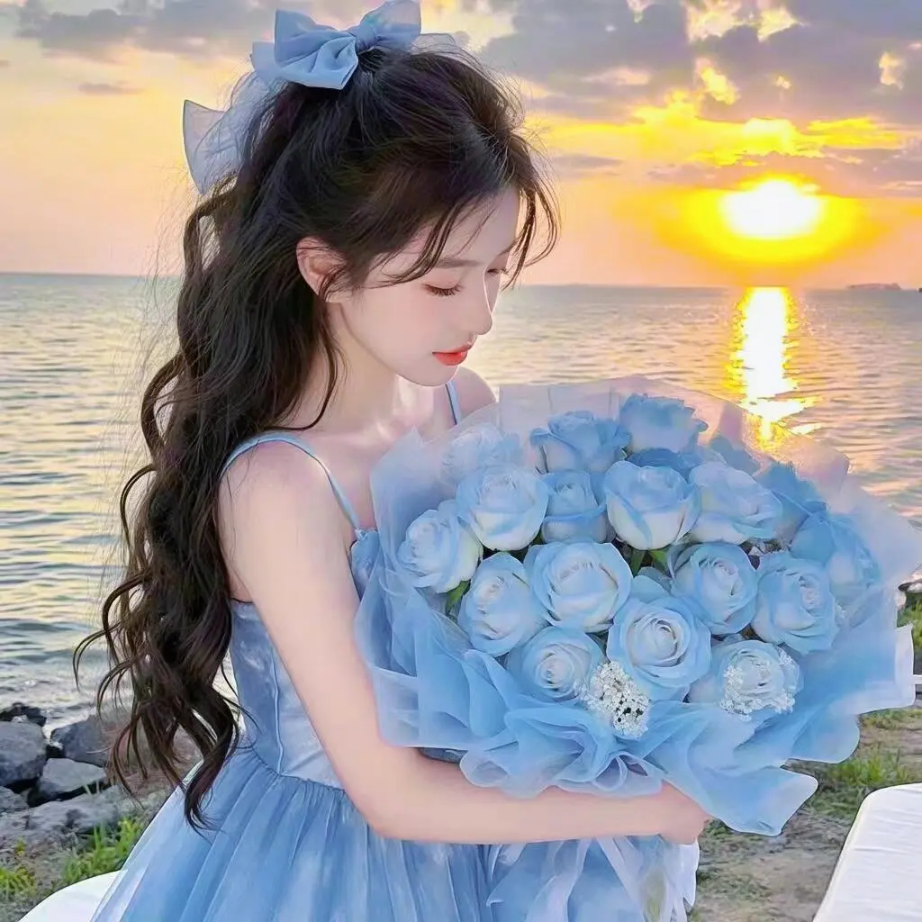 头像‖蓝色系唯美女头