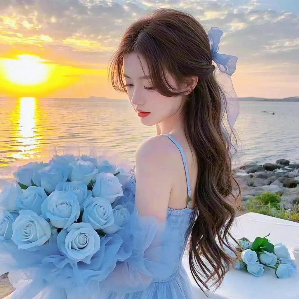 头像‖蓝色系唯美女头