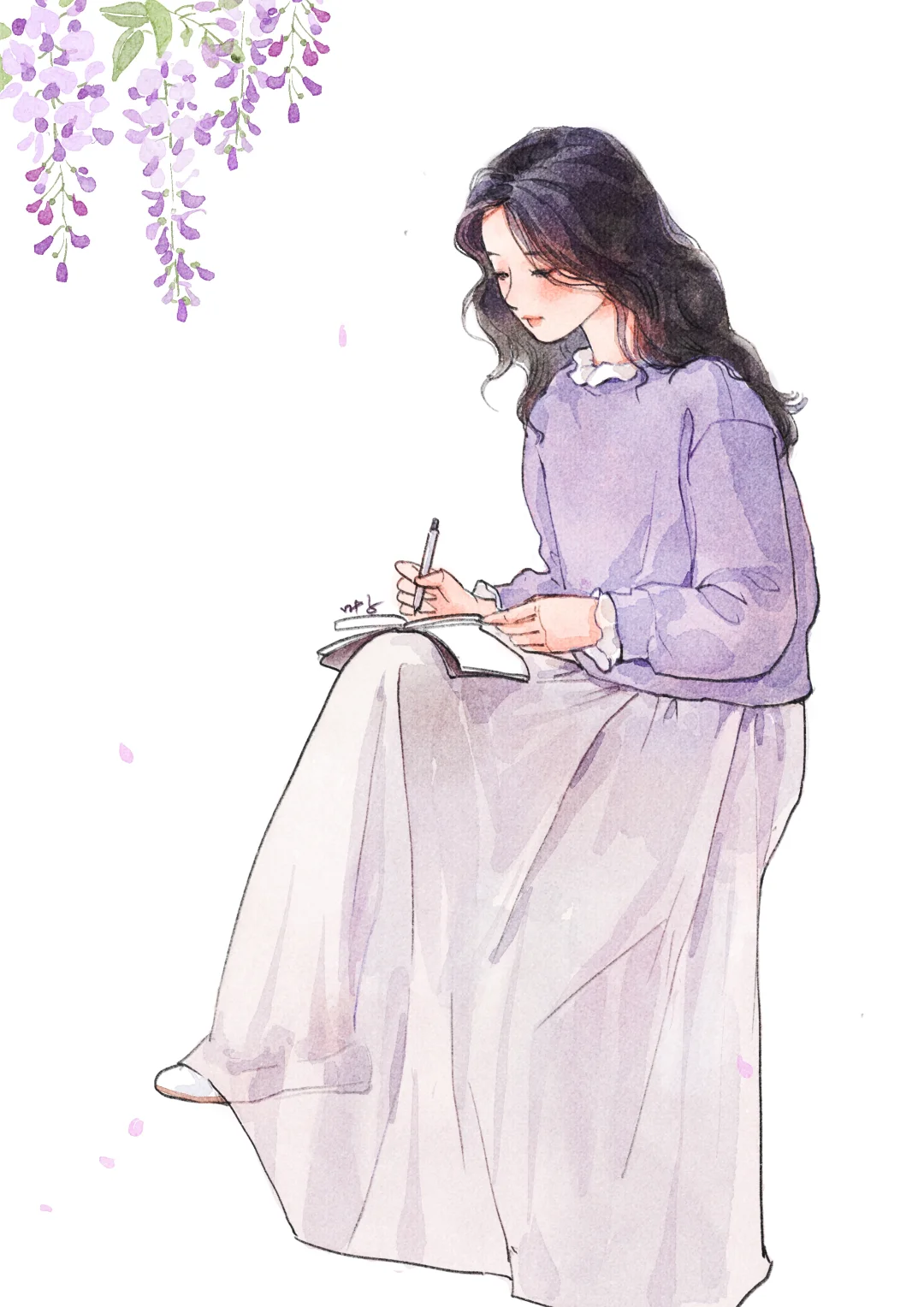 淡紫色的雨
