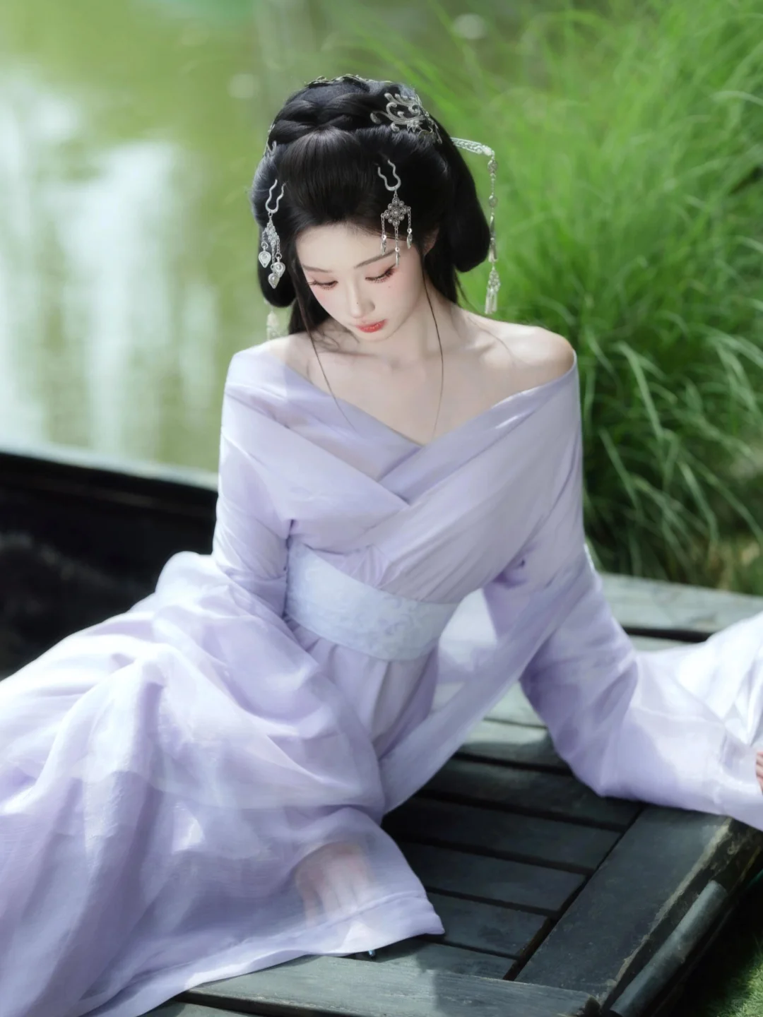 总有些清风入梦·天津夏日清冷感汉服妆造