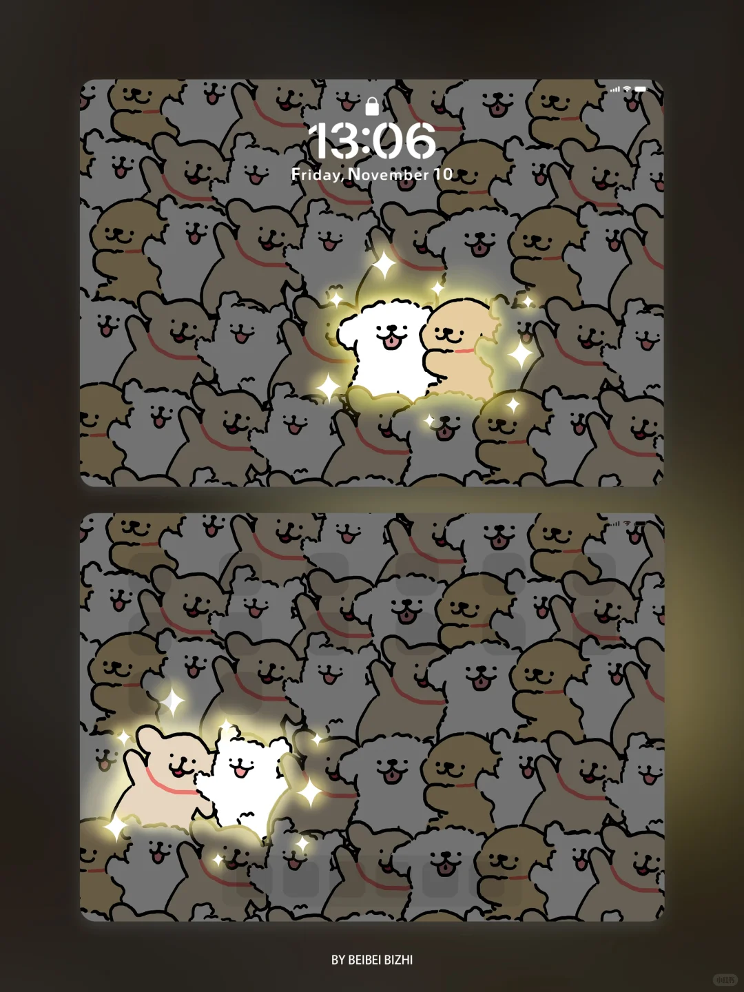 ipad平板电脑发光小狗｜57｜氛围感壁纸
