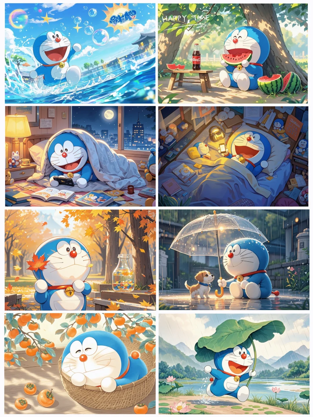 【八张】哆啦A梦平板/电脑治愈系壁纸
