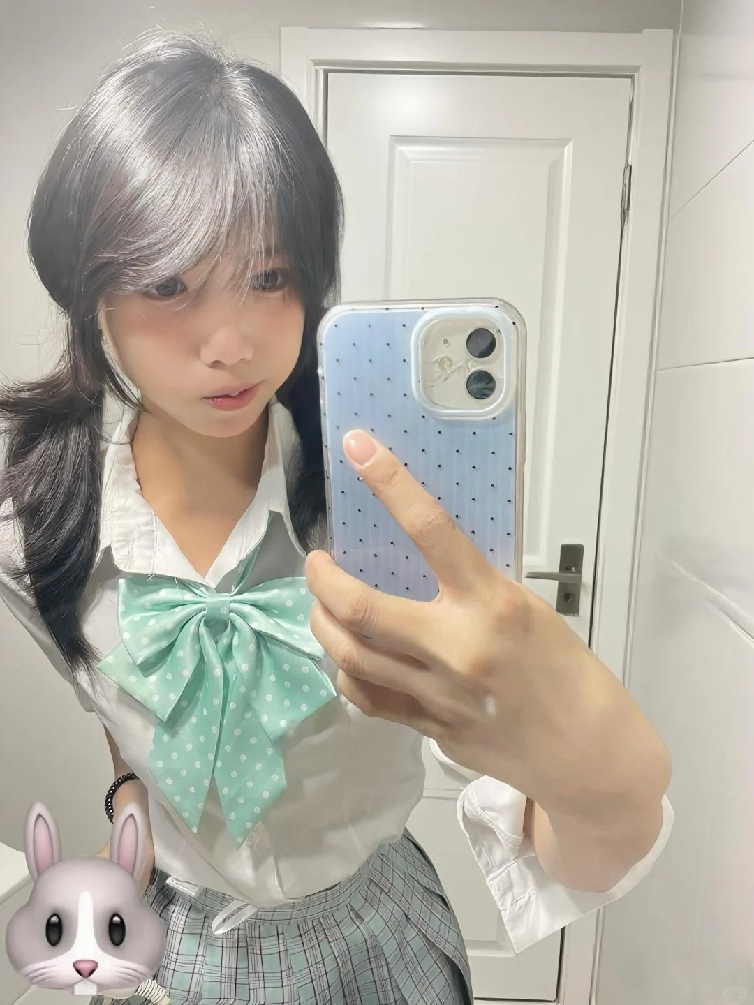 喜欢这个绿色jk制服