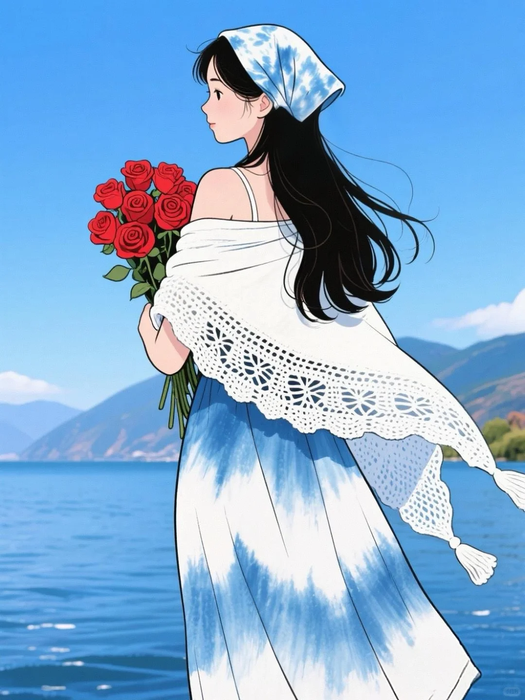 夏日的海风温柔又浪漫🌊唯美治愈系女头