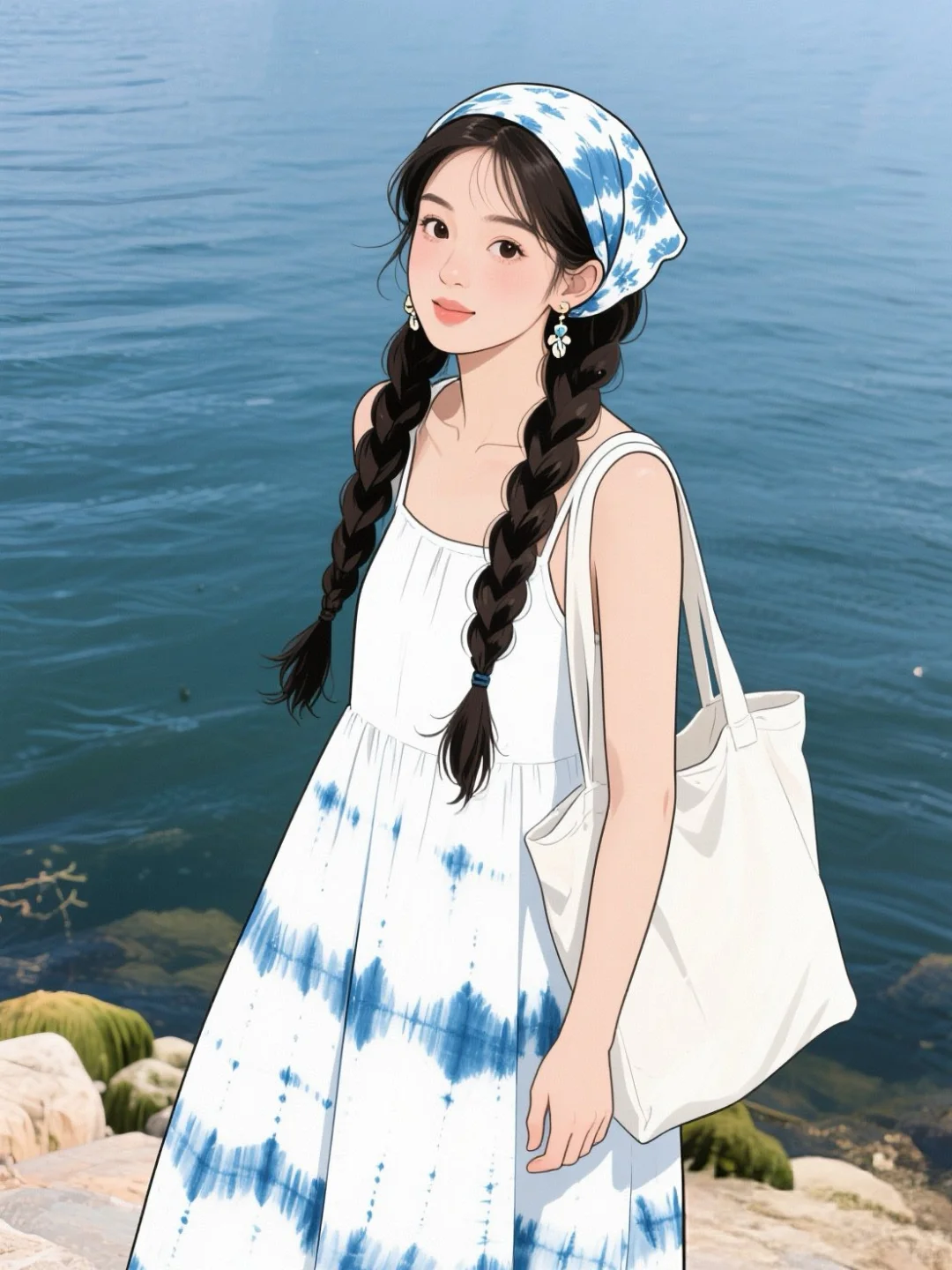 夏日的海风温柔又浪漫🌊唯美治愈系女头