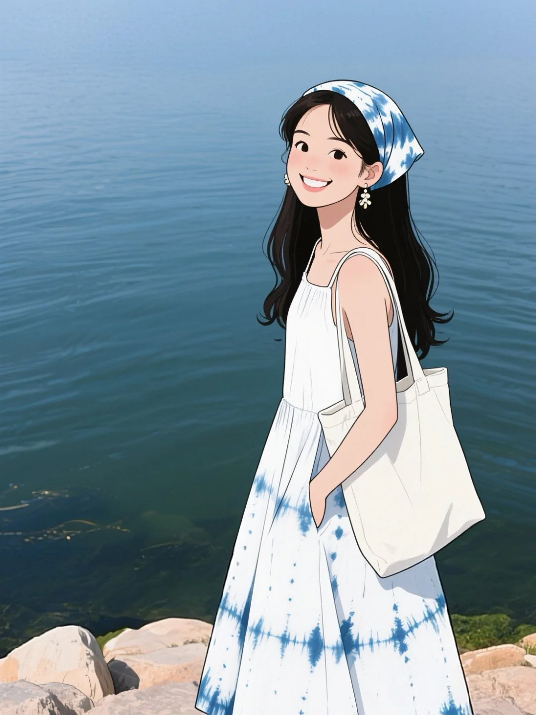 夏日的海风温柔又浪漫🌊唯美治愈系女头