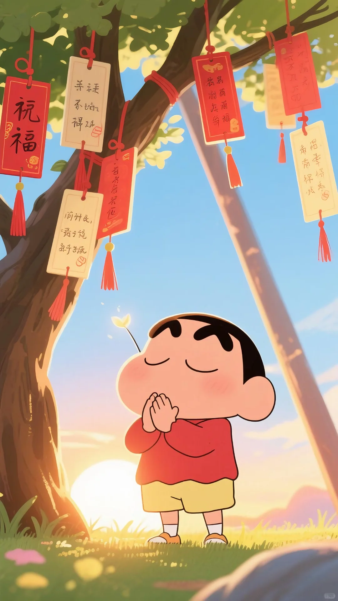 蜡笔小新壁纸｜祈福祈福，小新快乐的夏天