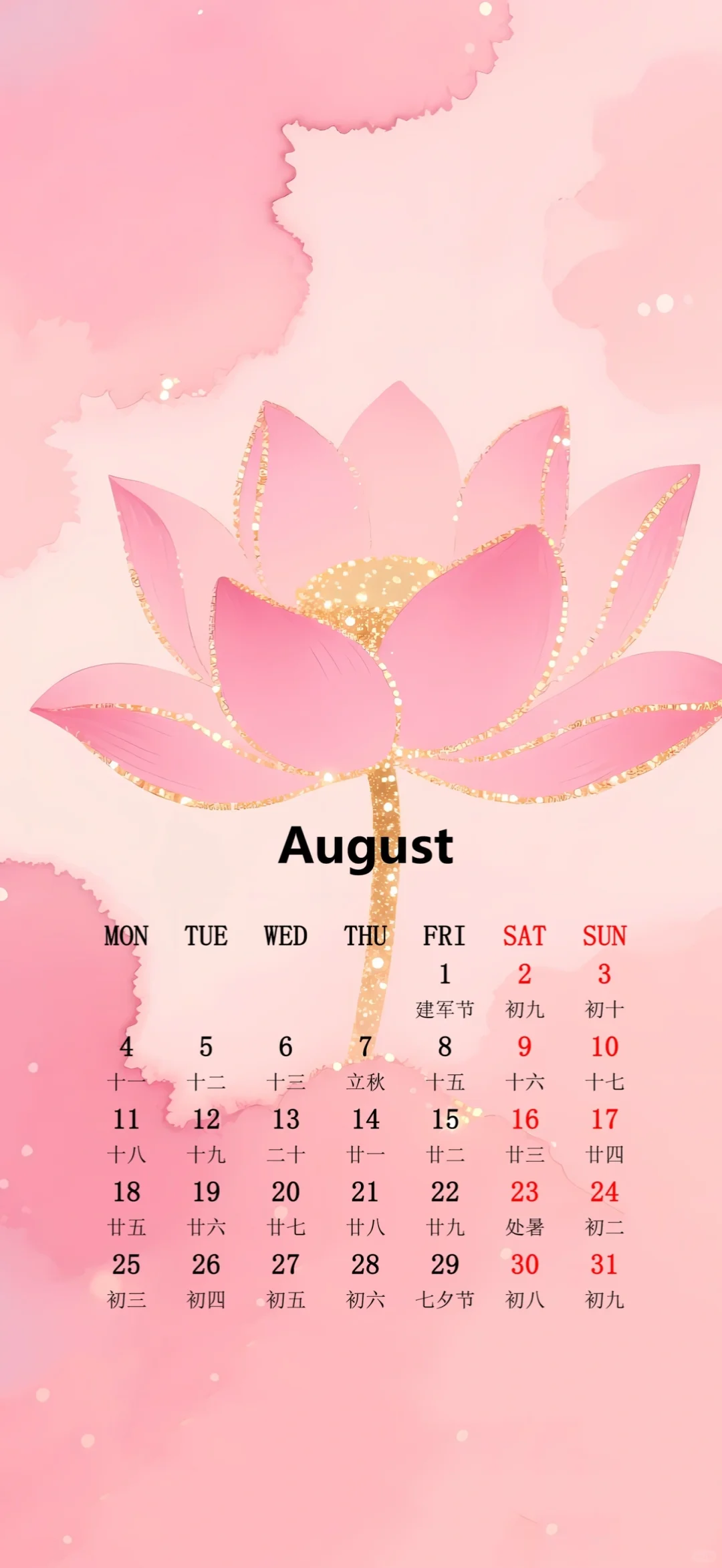 八月日历壁纸～