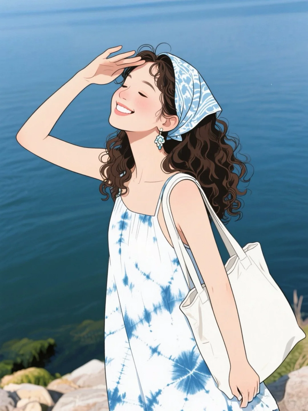 夏日的海风温柔又浪漫🌊唯美治愈系女头